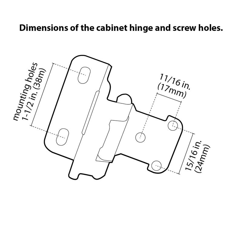 DecoBasics 20 Pack Oil Rubbed Bronze Cabinet Hinges for Cabinet Doors (10 Pairs) â€“ 1/2" Overlay Semi-Wrap Self-Closing Face Frame Hinges for Cupboard & Kitchen Doors w/Quiet Bumpers - Image 3